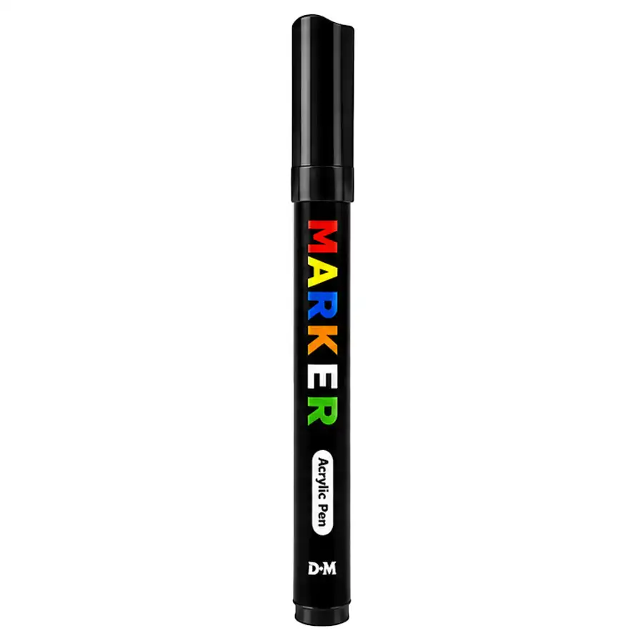 M&G acrylic marker, model 12376, black color