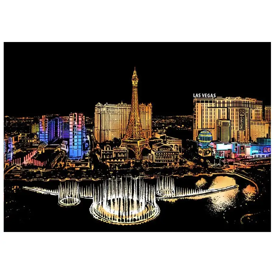 A3 size scribble drawing Las Vegas design