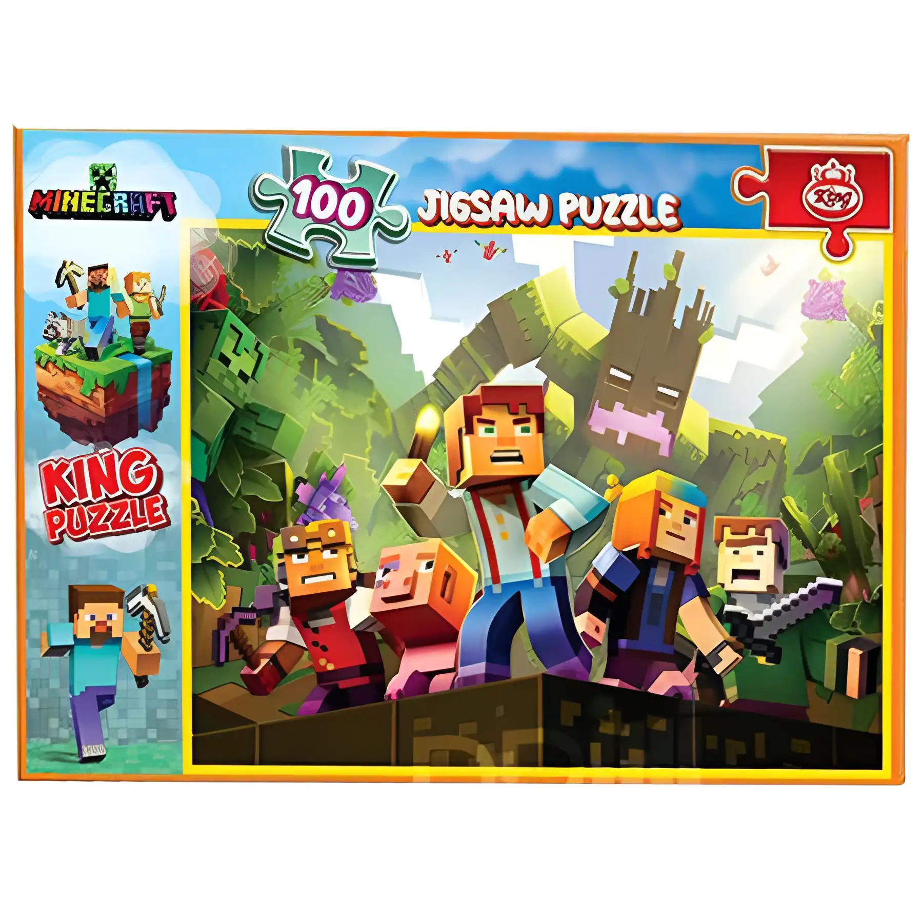 King Minecraft 100 Piece Puzzle for Kids