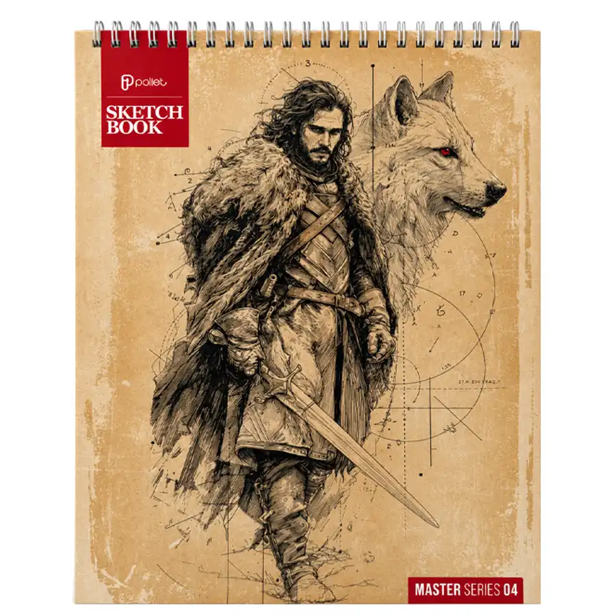 A4 design notebook, Jon Snow design palette