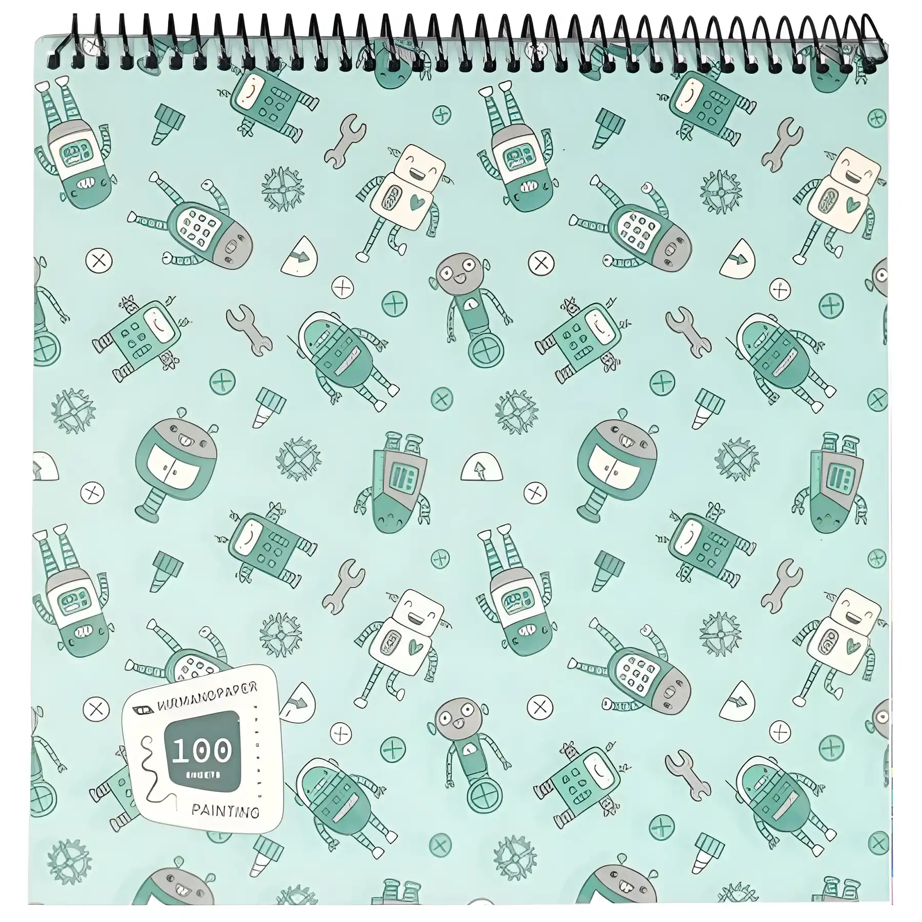 Hirmand 100-sheet wire drawing notebook