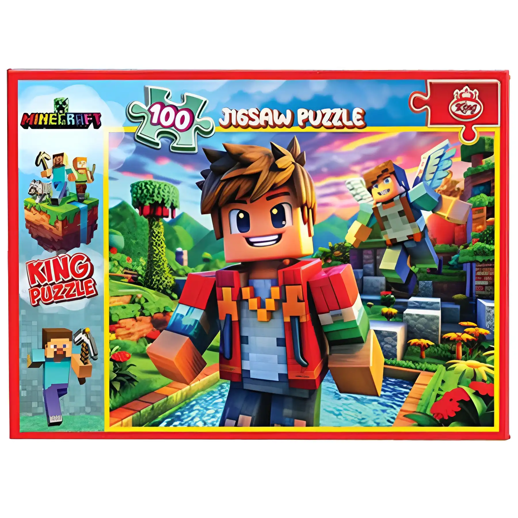 King Minecraft 100 Piece Puzzle for Kids