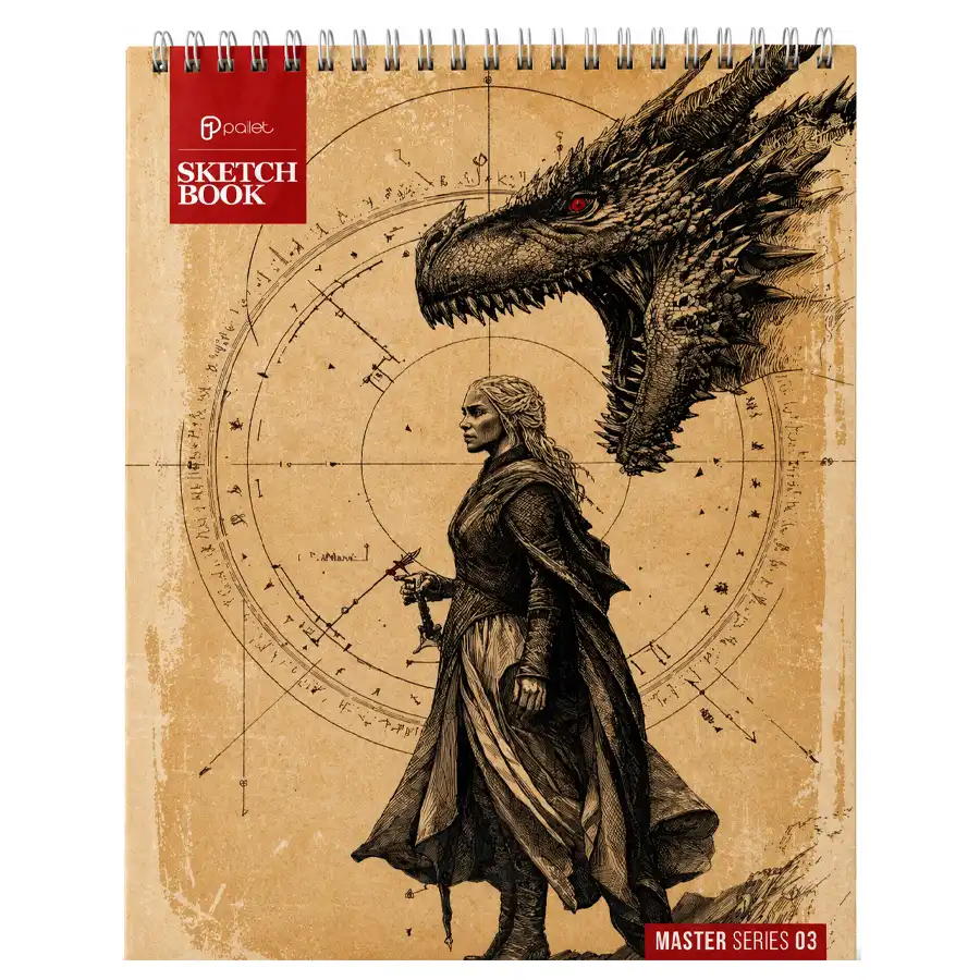 A4 drawing notebook with Daenerys Targaryen design palette