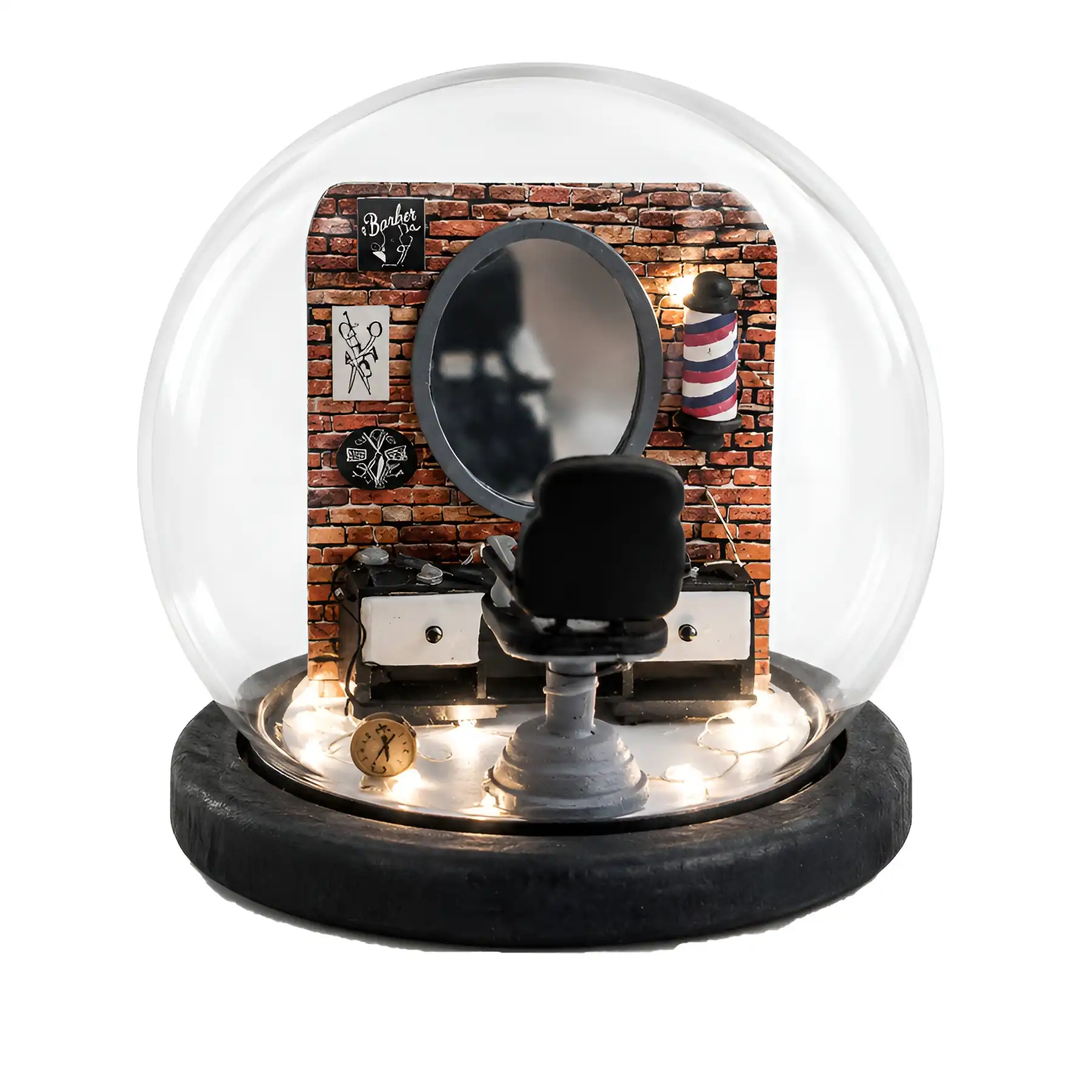 Miniature ball of thread, men's barbershop model, size 15