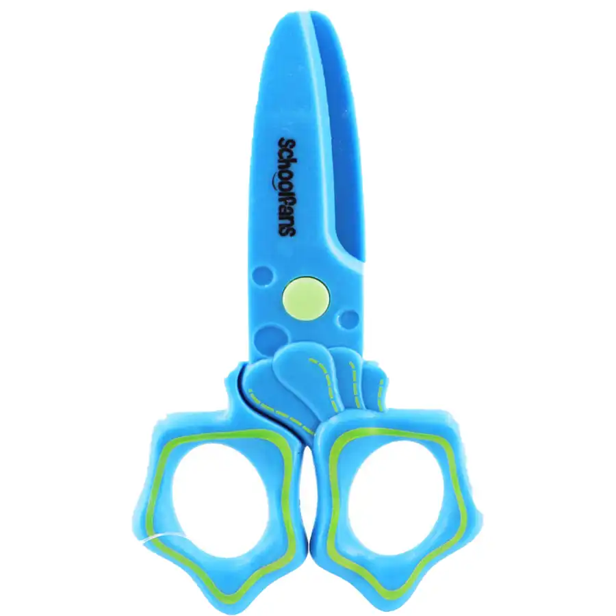 School Fence Blue Safe Plastic Scissors