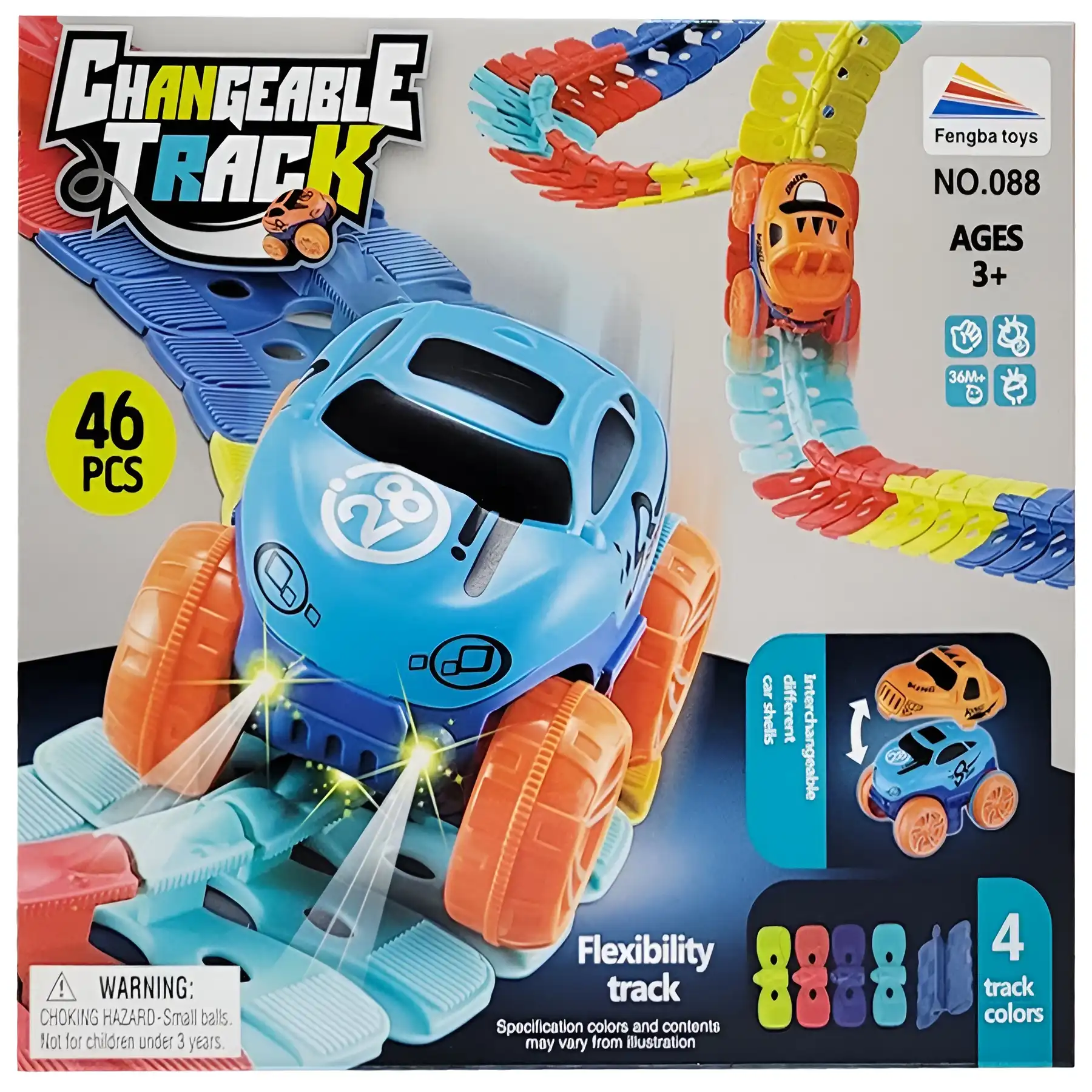 Battery-powered racing model rail car toy kit