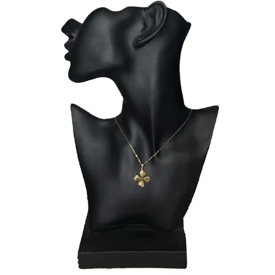 Flower design steel necklace