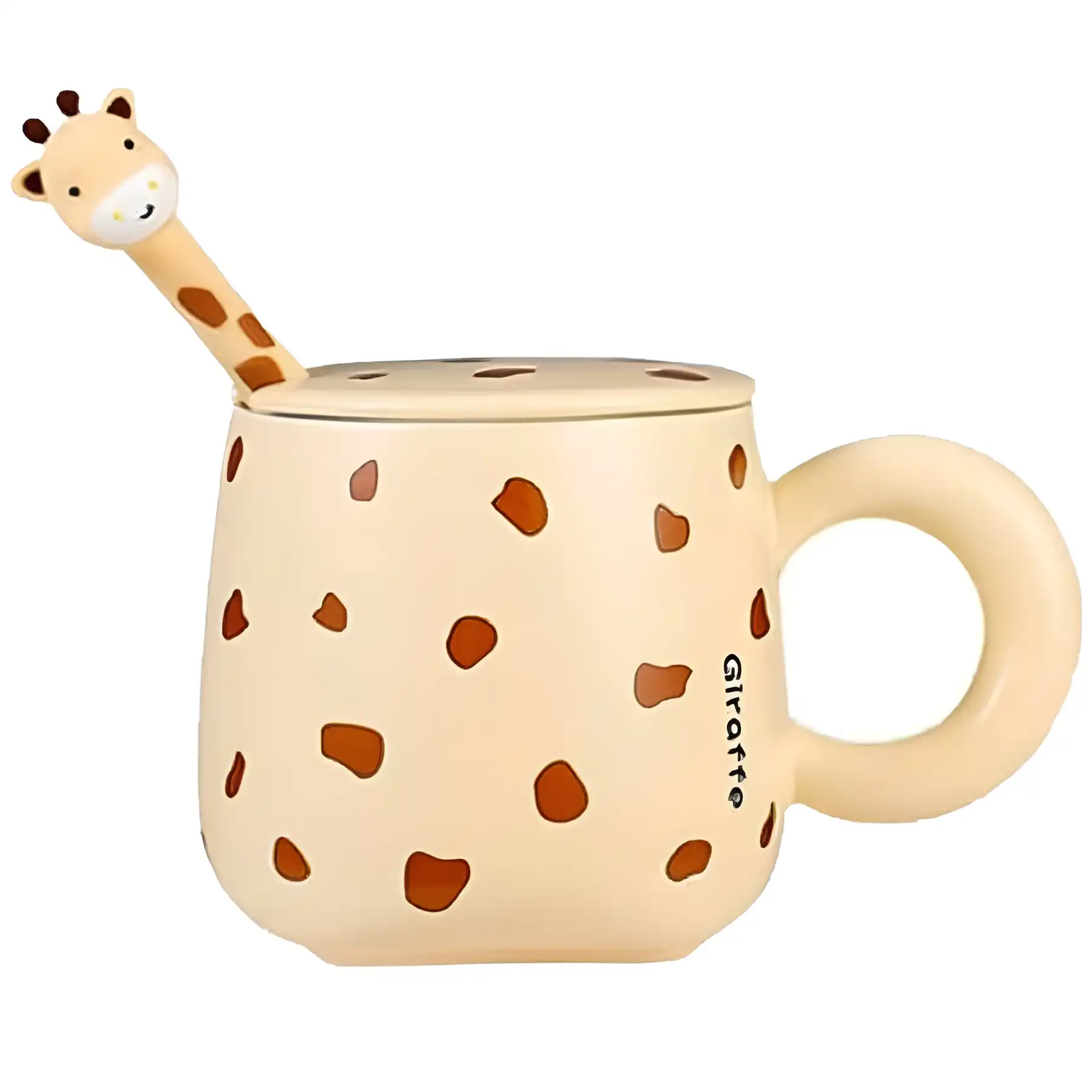 Yellow giraffe ceramic mug