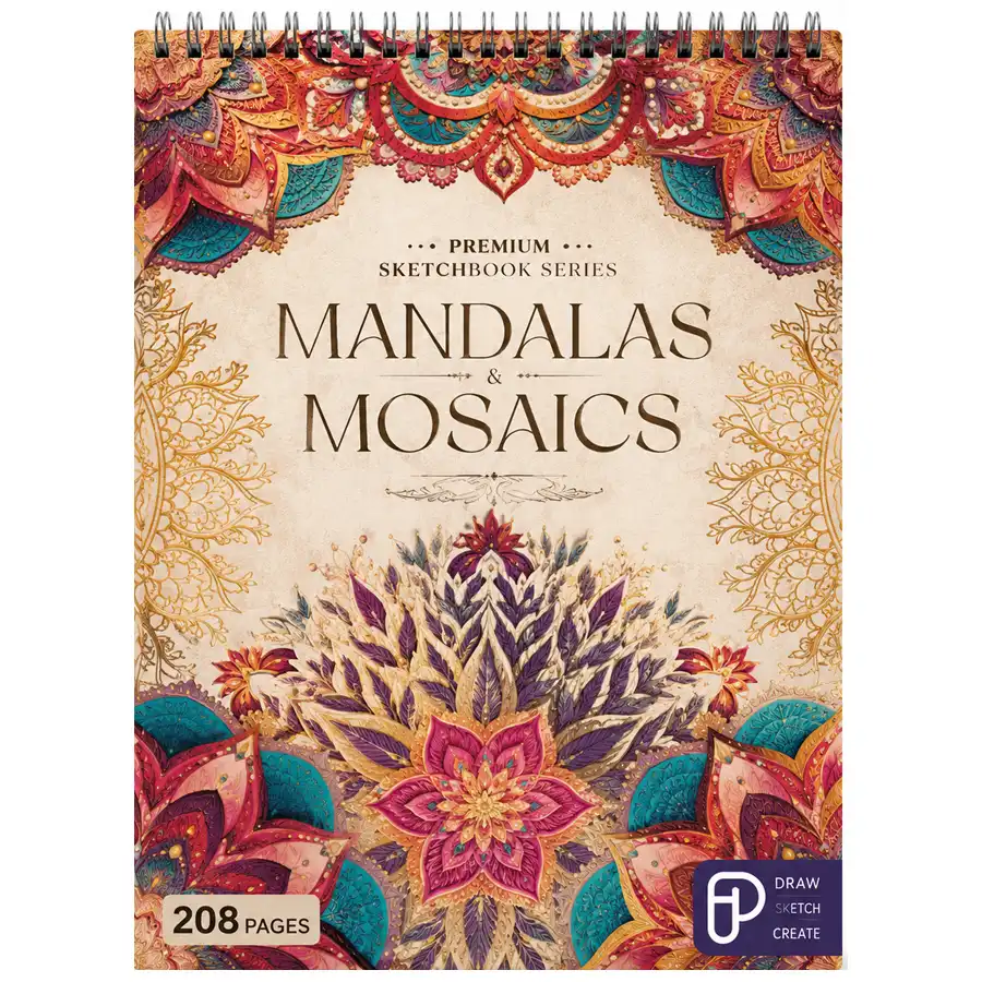MANDALS MOSAICS series palette coloring book