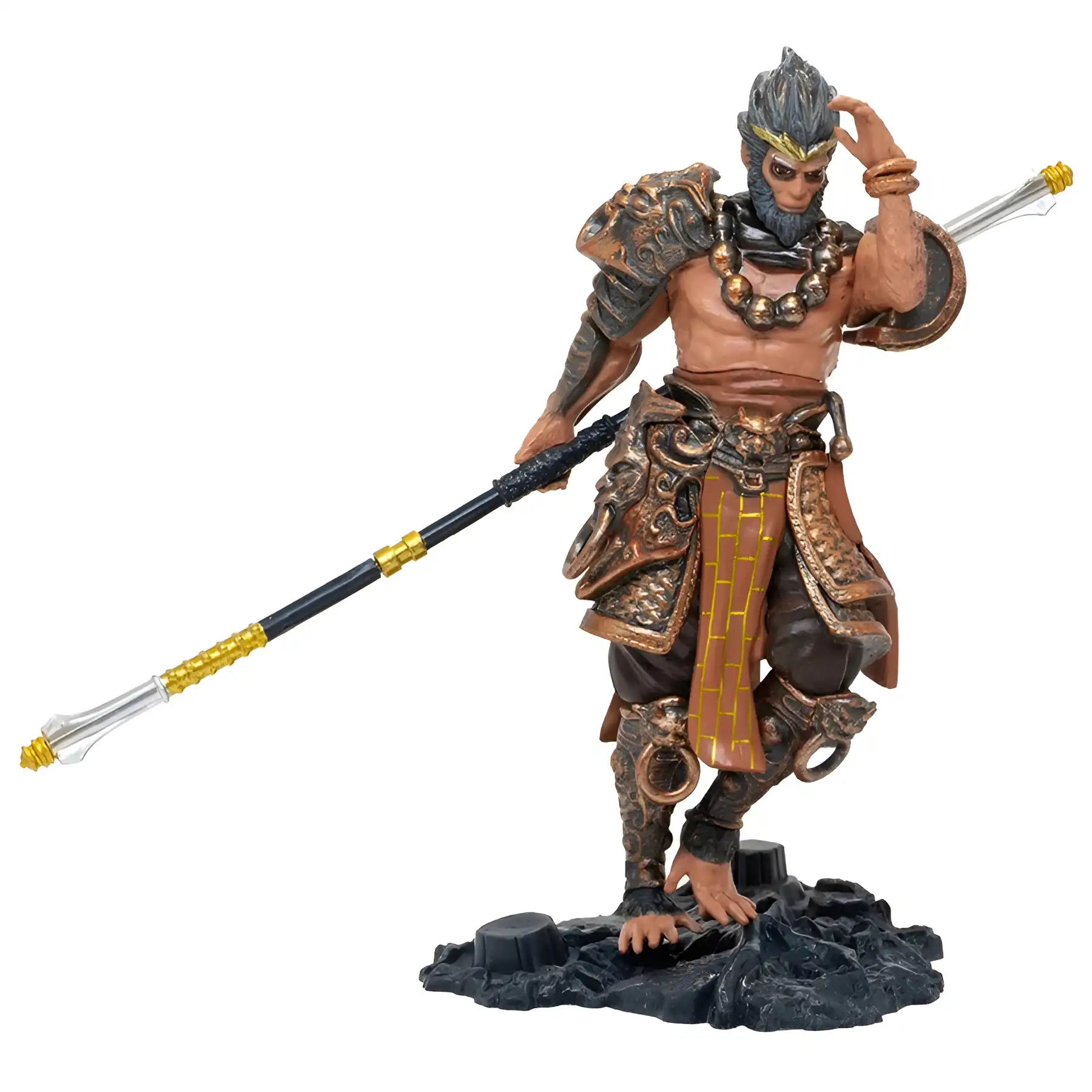 Black Wukong Legend Warrior Monkey Figure Model Size 19 cm