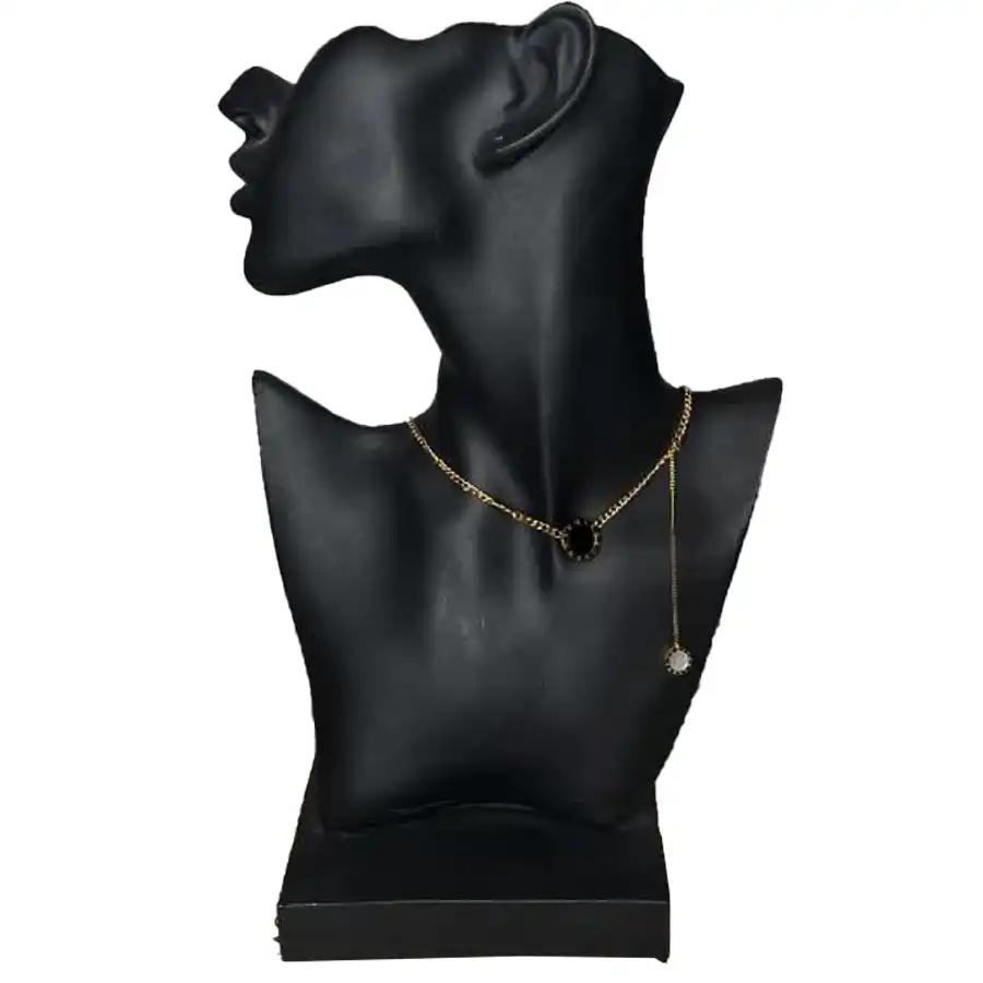 Clock design steel necklace