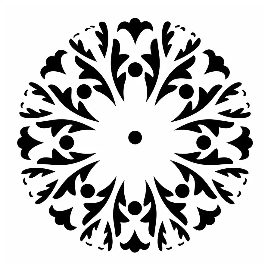 Classic design art stencil, size 40 x 40 cm, design number 1