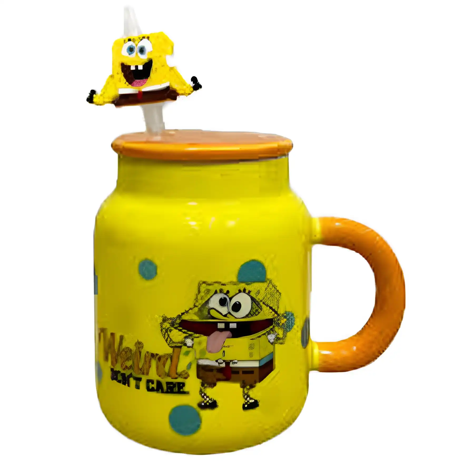 Yellow SpongeBob ceramic mug
