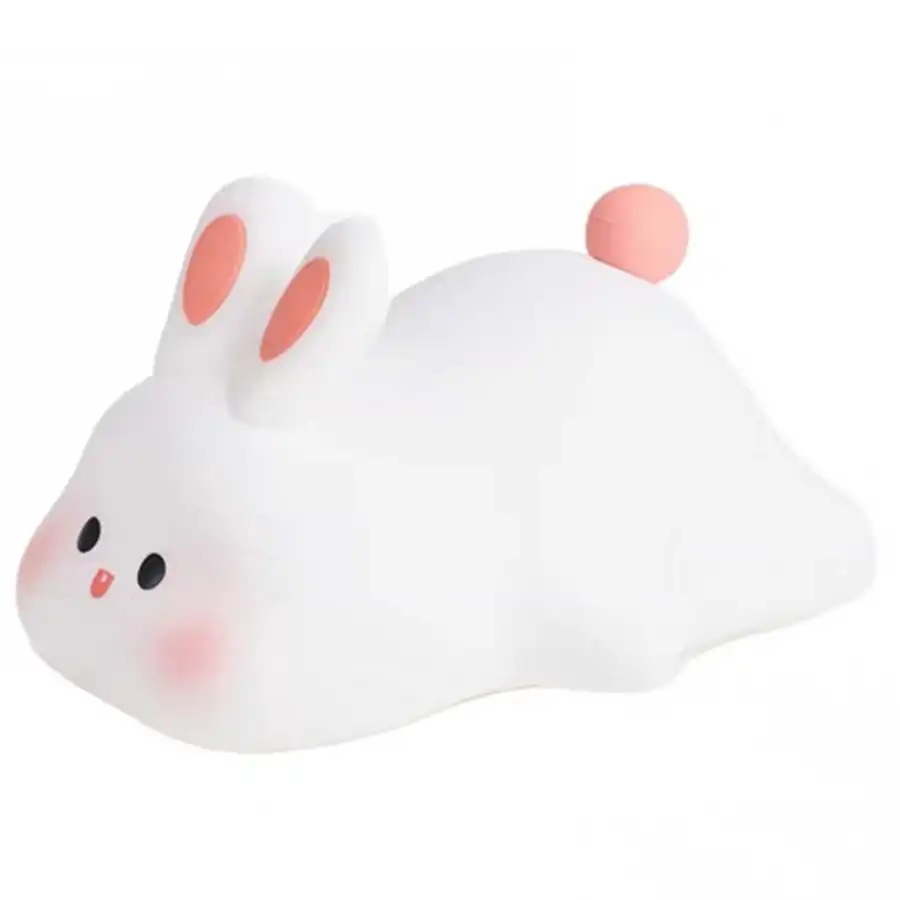 White sleeping rabbit model night light