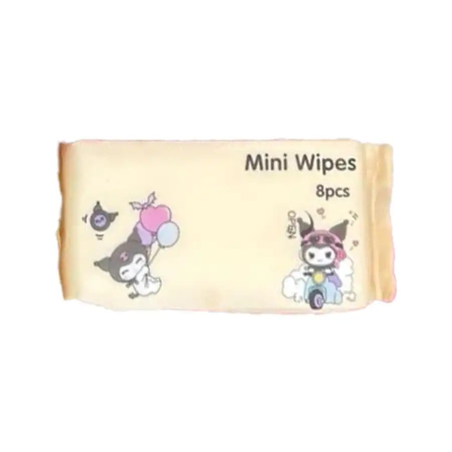 Cream colored chrome design pocket wipes