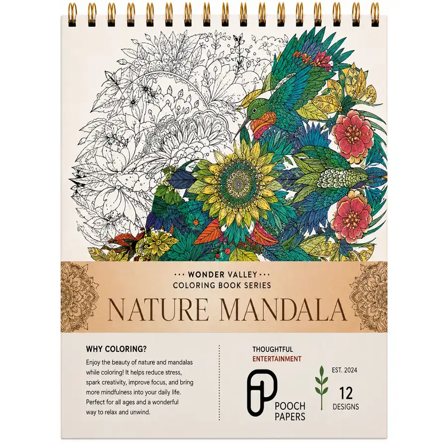 NATURE MANDALA series palette coloring book