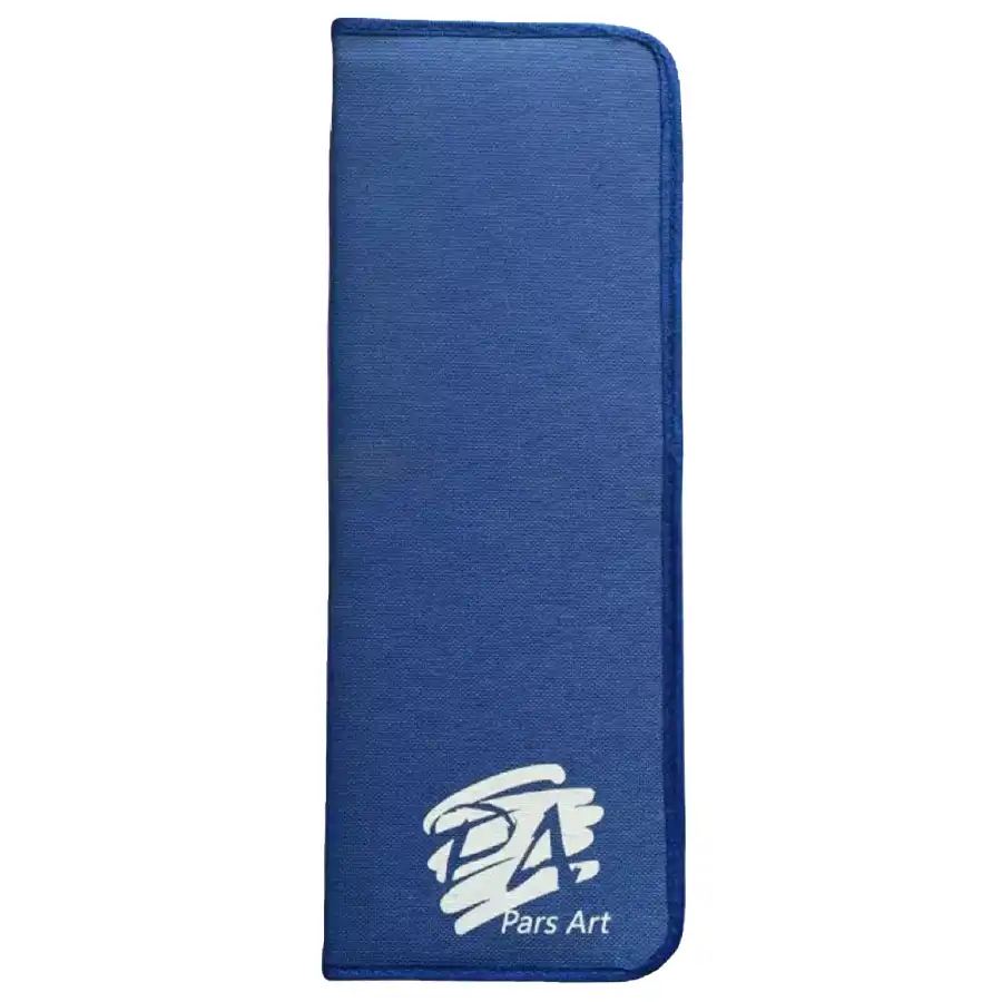 Large blue canvas brush bag