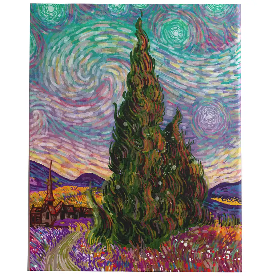 20-ring binder Van Gogh model turquoise pine