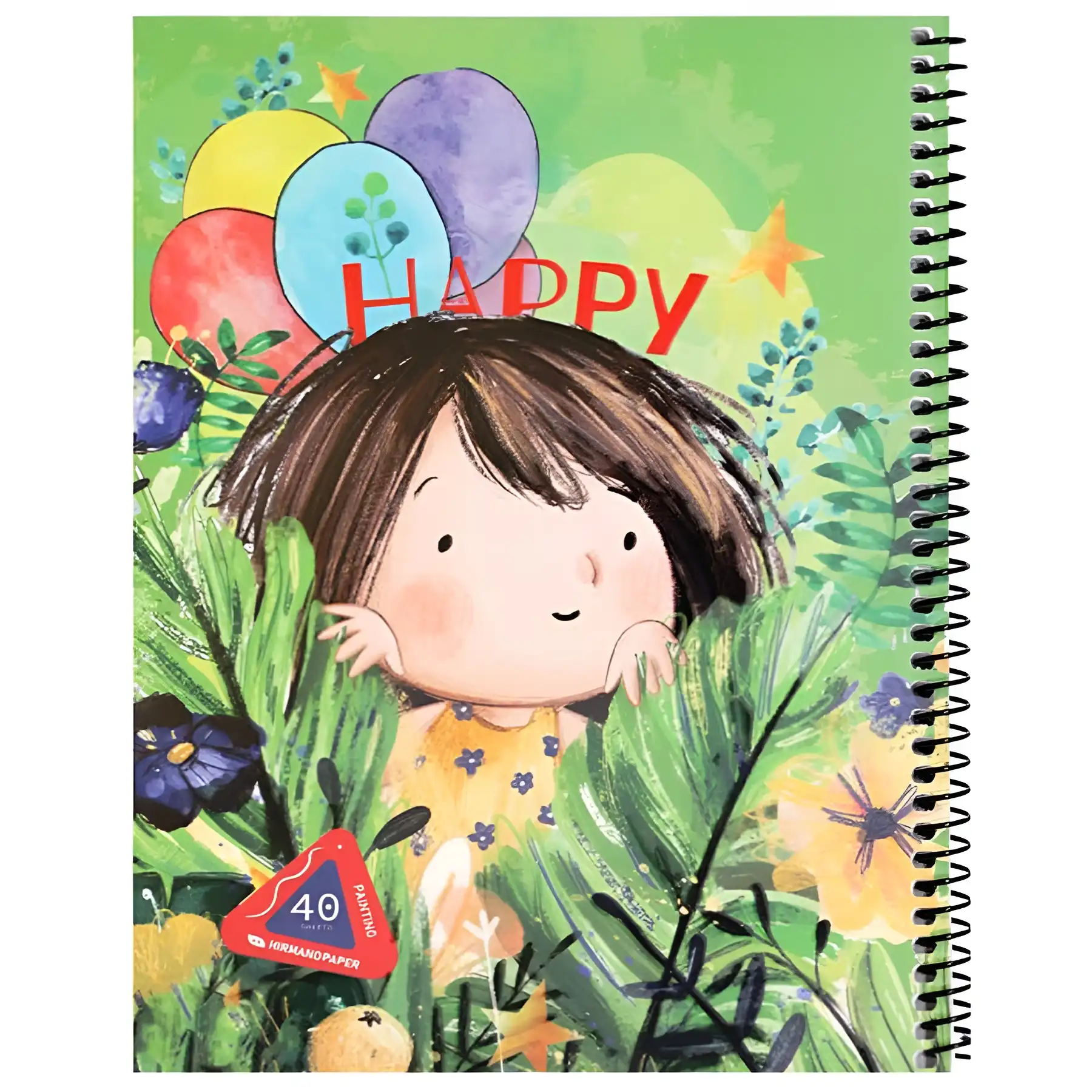 Hirmand 40-sheet wire drawing notebook