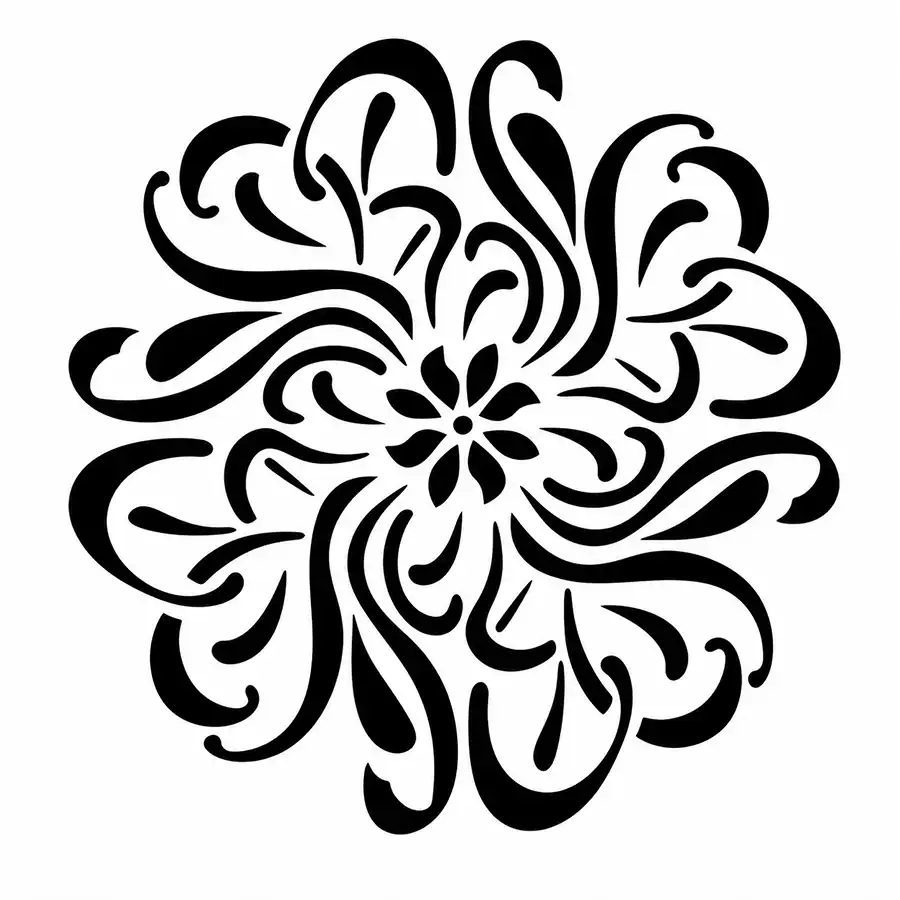 Classic design art stencil, size 40 x 40 cm, design number 4