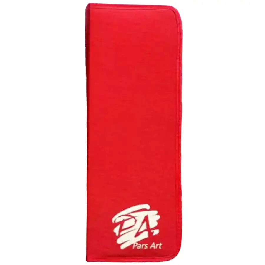 Large red canvas brush bag