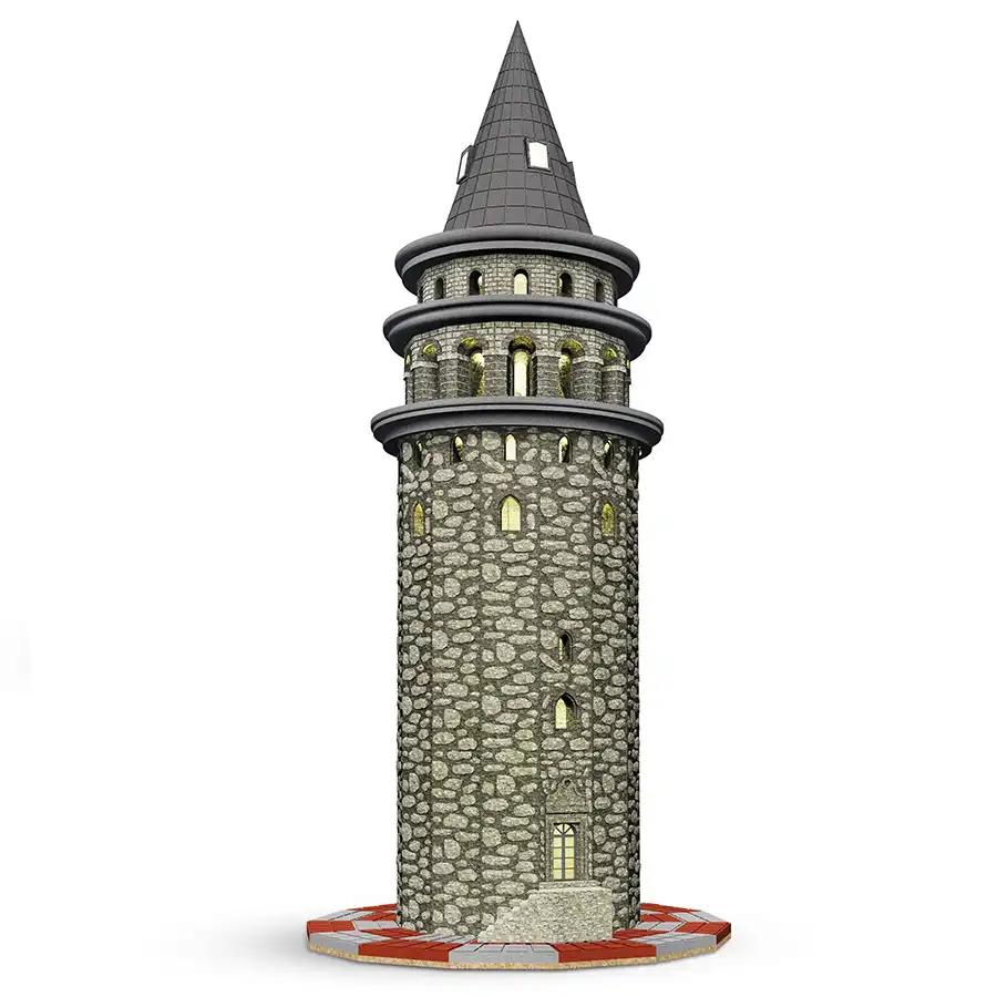 Ashkel brick structure model of Istanbul Galata tower