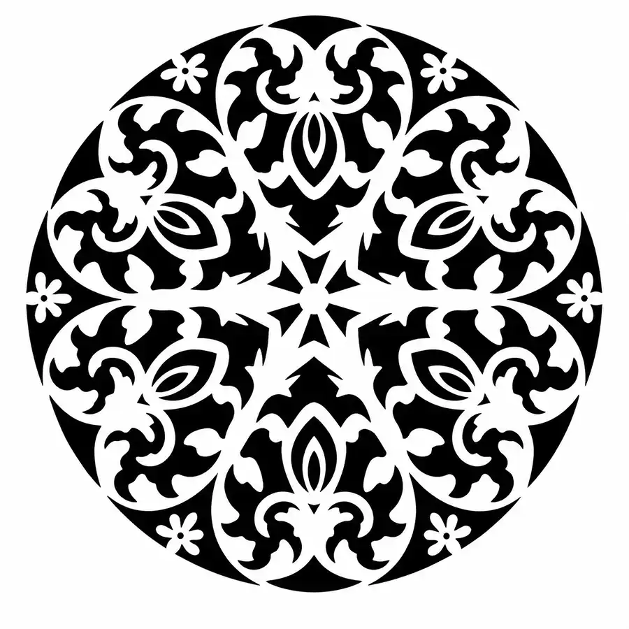 Classic design art stencil, size 40 x 40 cm, design number 4