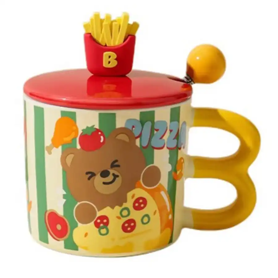Ceramic mug with lid