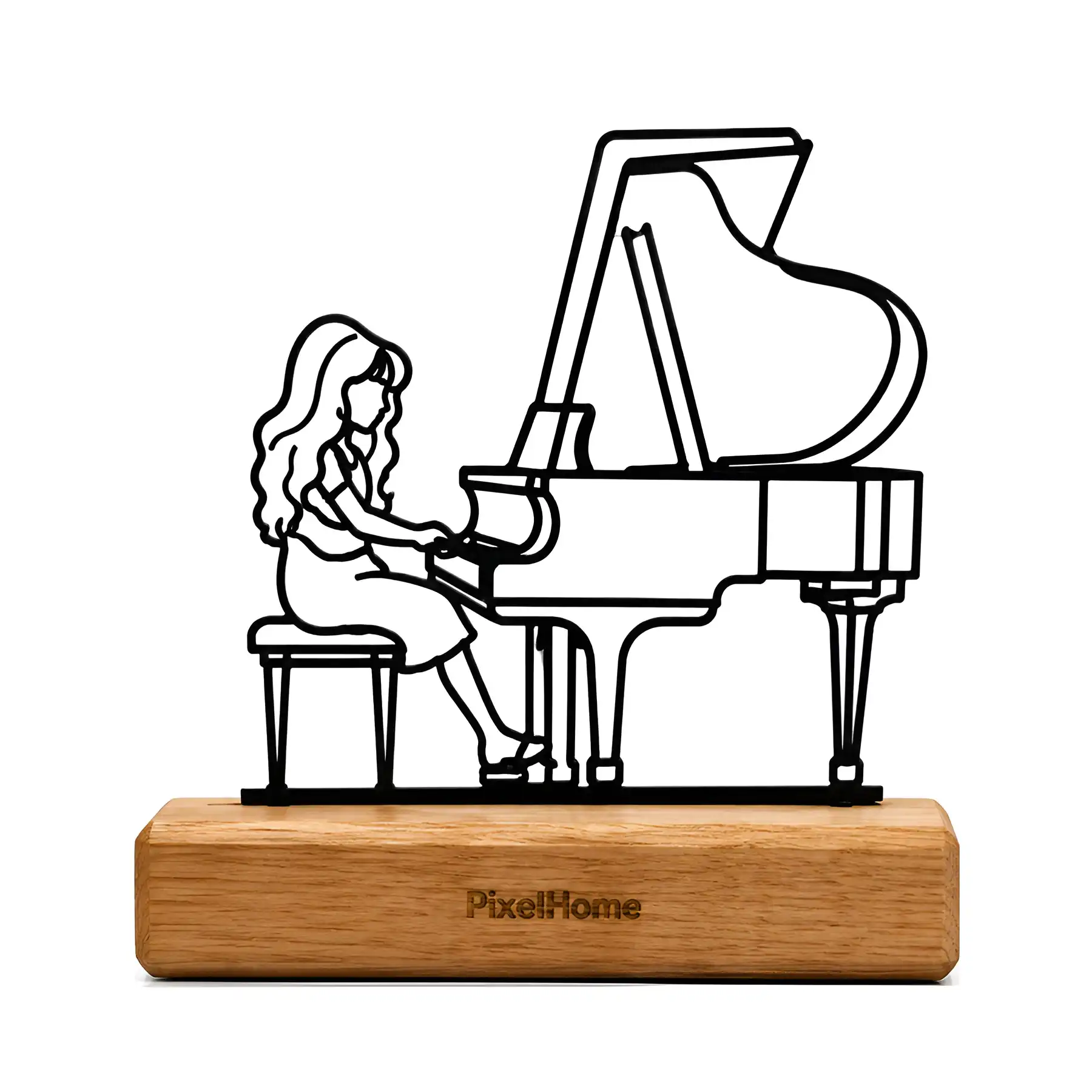 Pixel Home desktop statue, female pianist model