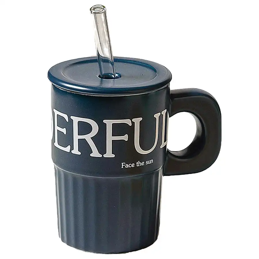 Ceramic mug with lid