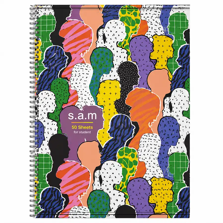 _0019_notebook دفتر زبان 100 برگ دو خط سم طرح جمعیت - Image 1