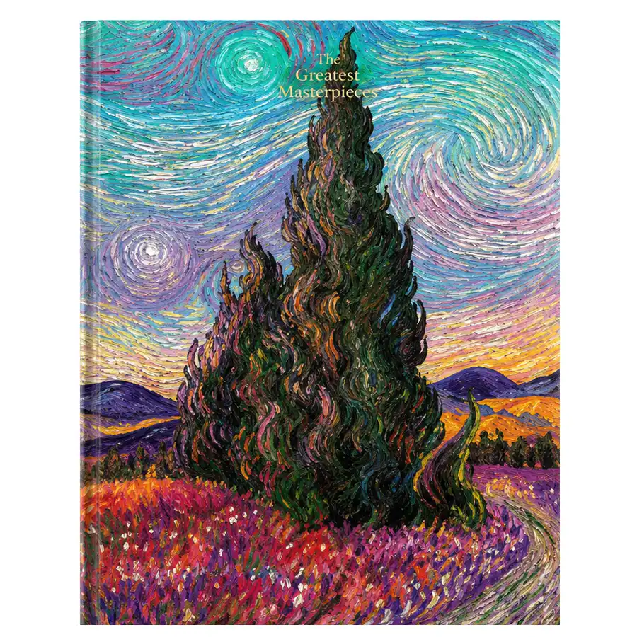 26-ring binder, Van Gogh tree and house model