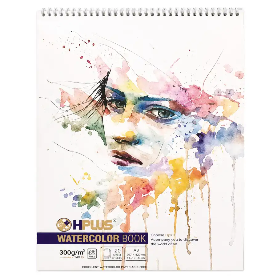 Watercolor notebook A4 H Plus design 1