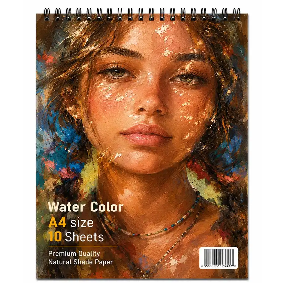 A4 watercolor drawing notebook, design number 2
