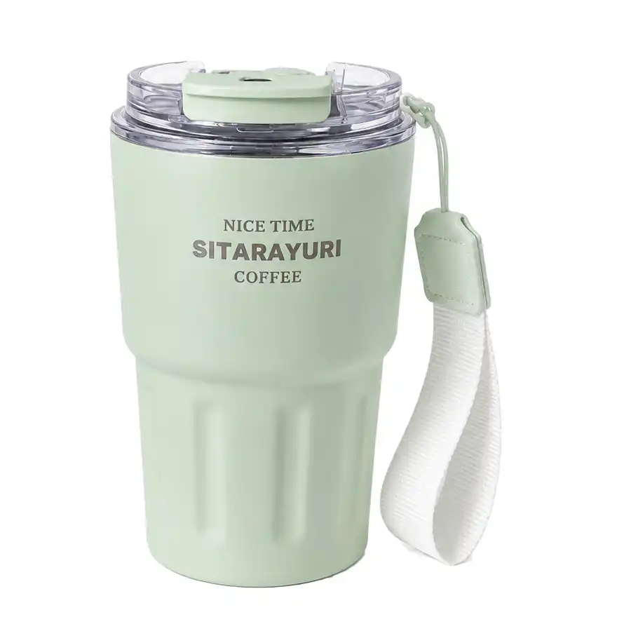 Sitara travel mug, dual-mode model, capacity 360 ml, green color