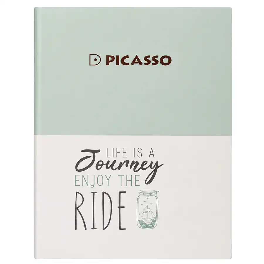 Picasso 6-Ring Binder, Model 2889, White and Green