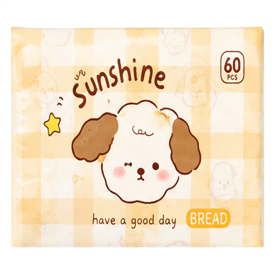 Playful dog-design pocket tissues