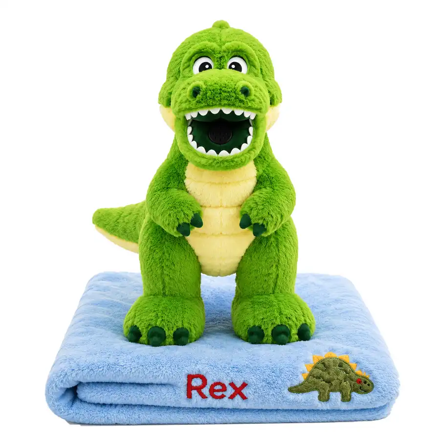 55 cm Polish Rex doll with blanket