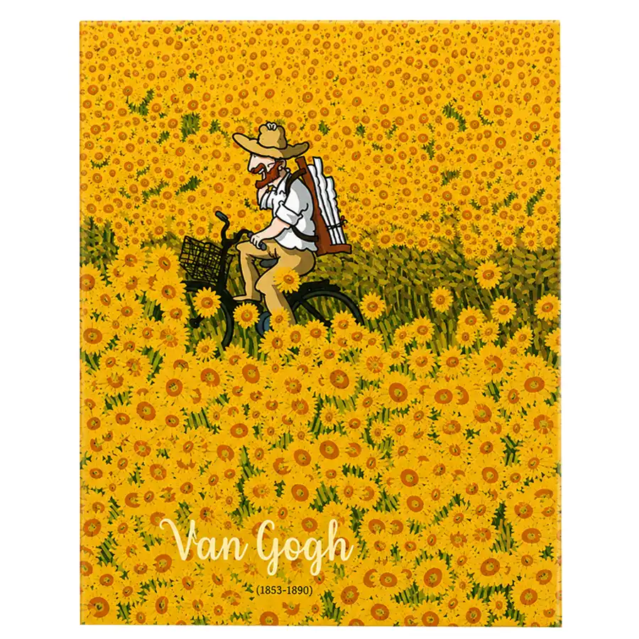 26-ring binder, Van Gogh Sunflower Field model