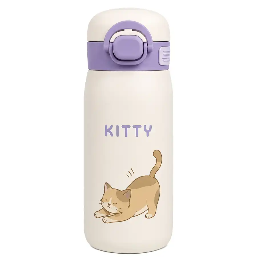 Fantasy travel mug, model 162, capacity 350 ml, cat design