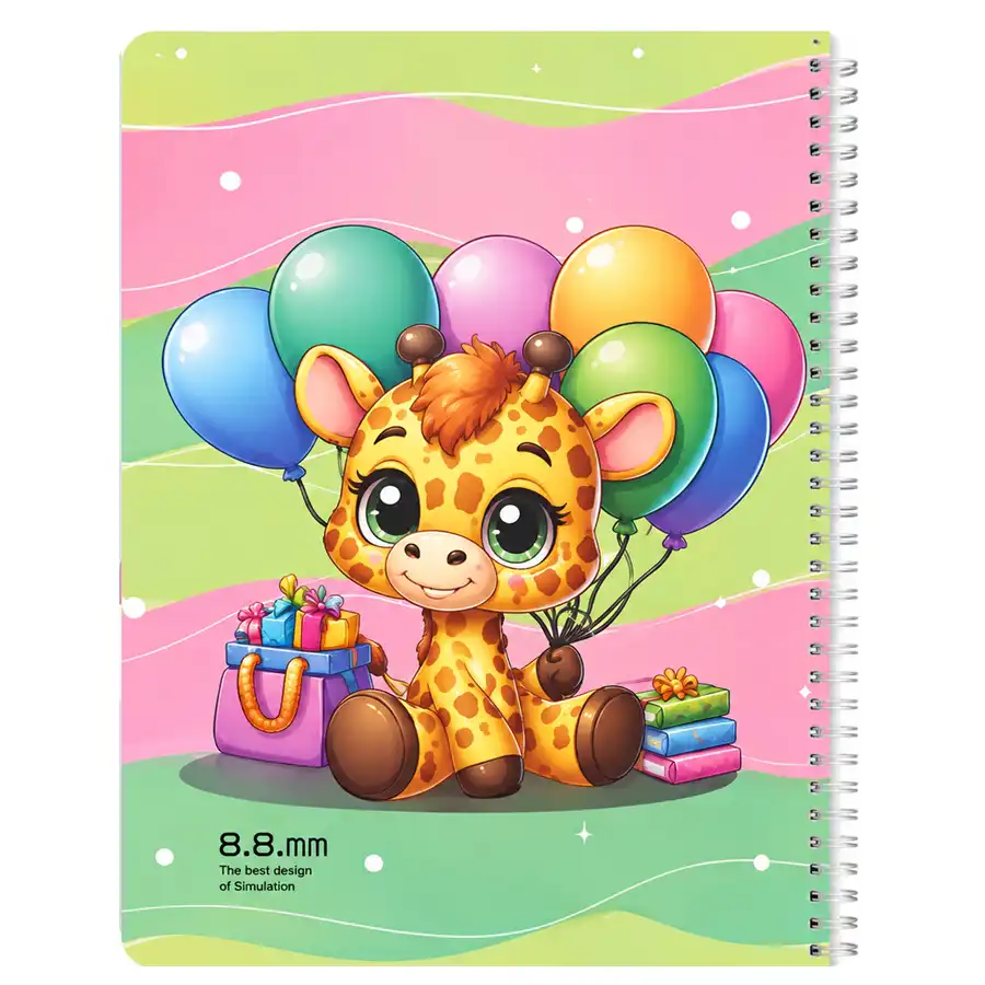 Rahli drawing notebook, 50 sheets, giraffe and balloon design