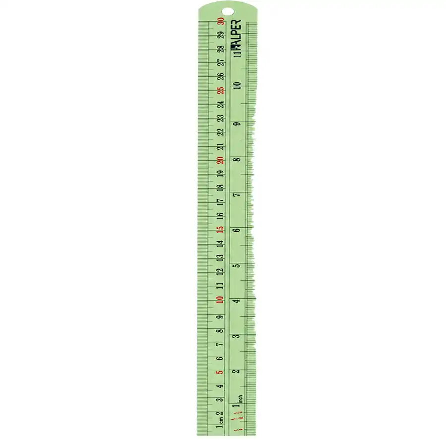 Alper 30cm Metal Ruler – Pastel Green