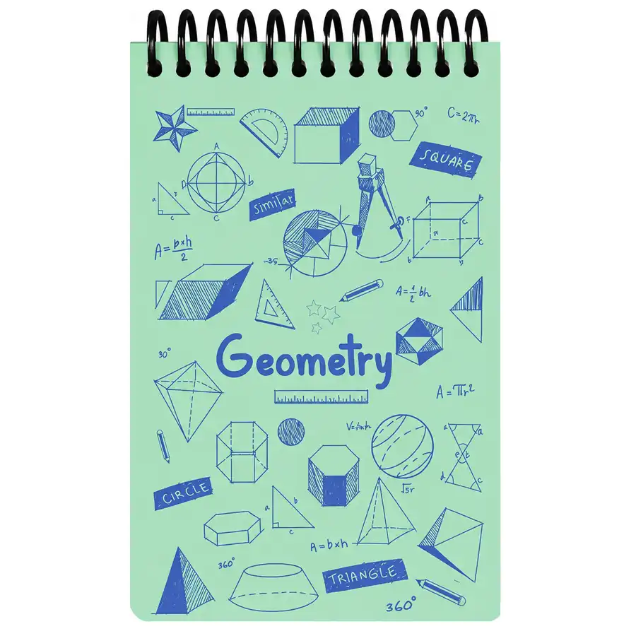 notebook-100-sheets-a6-dot-pattern-geometric-pattern-green-color