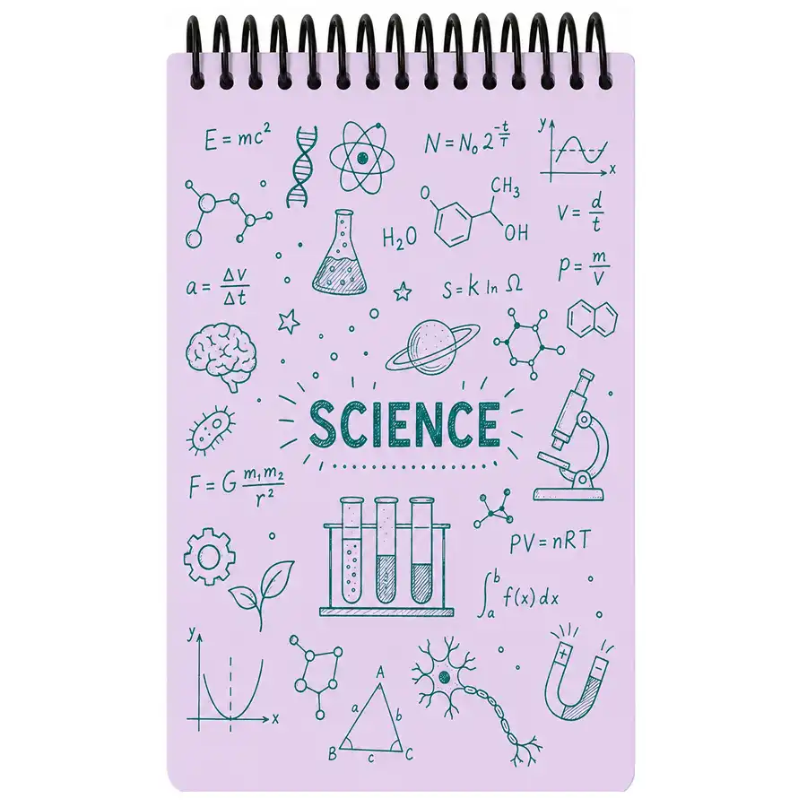 A6 Dot-Grid Notebook, 100 Sheets – "Science" Model (Pink)