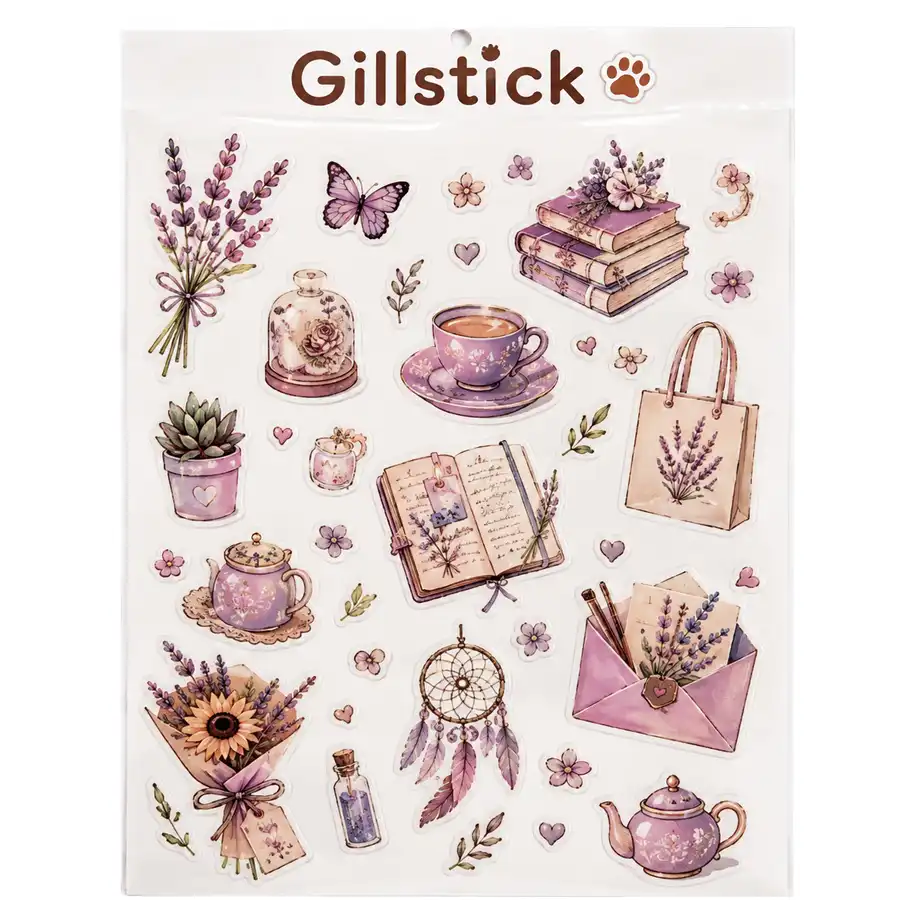 Single-sheet simple hyacinth-design sticker