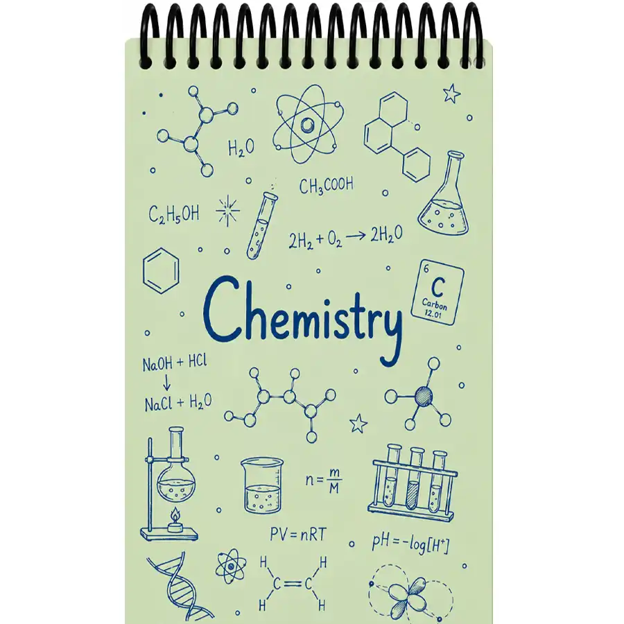 A6 Dot-Grid Notebook, 100 Sheets, "Chemistry" Model, Green