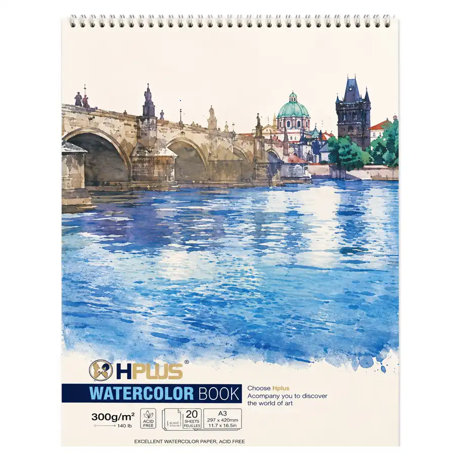 Watercolor notebook A4 H Plus design number 2