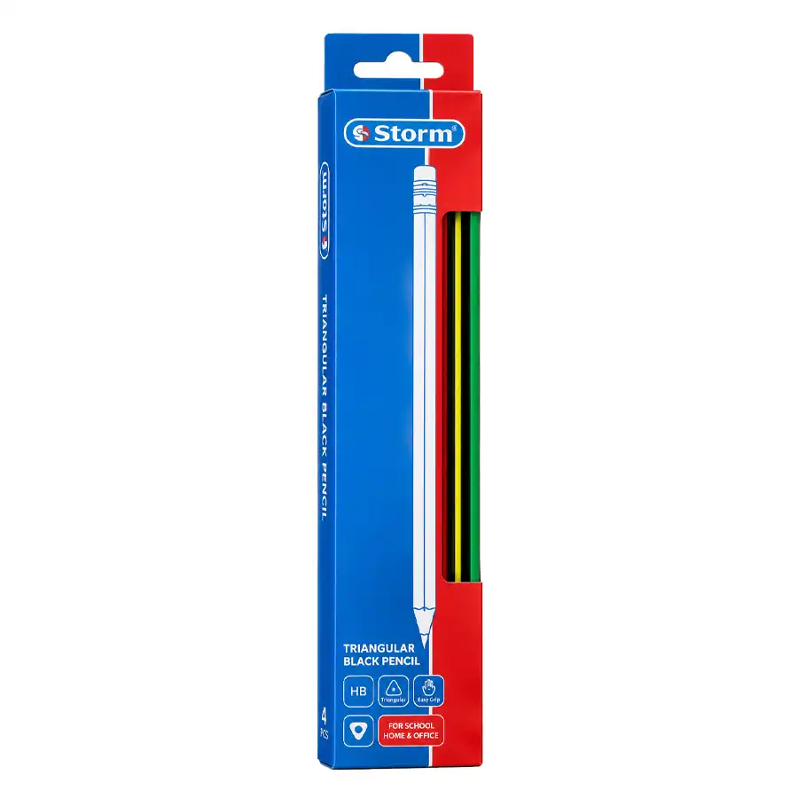 Storm black triangular pencil, pack of 12