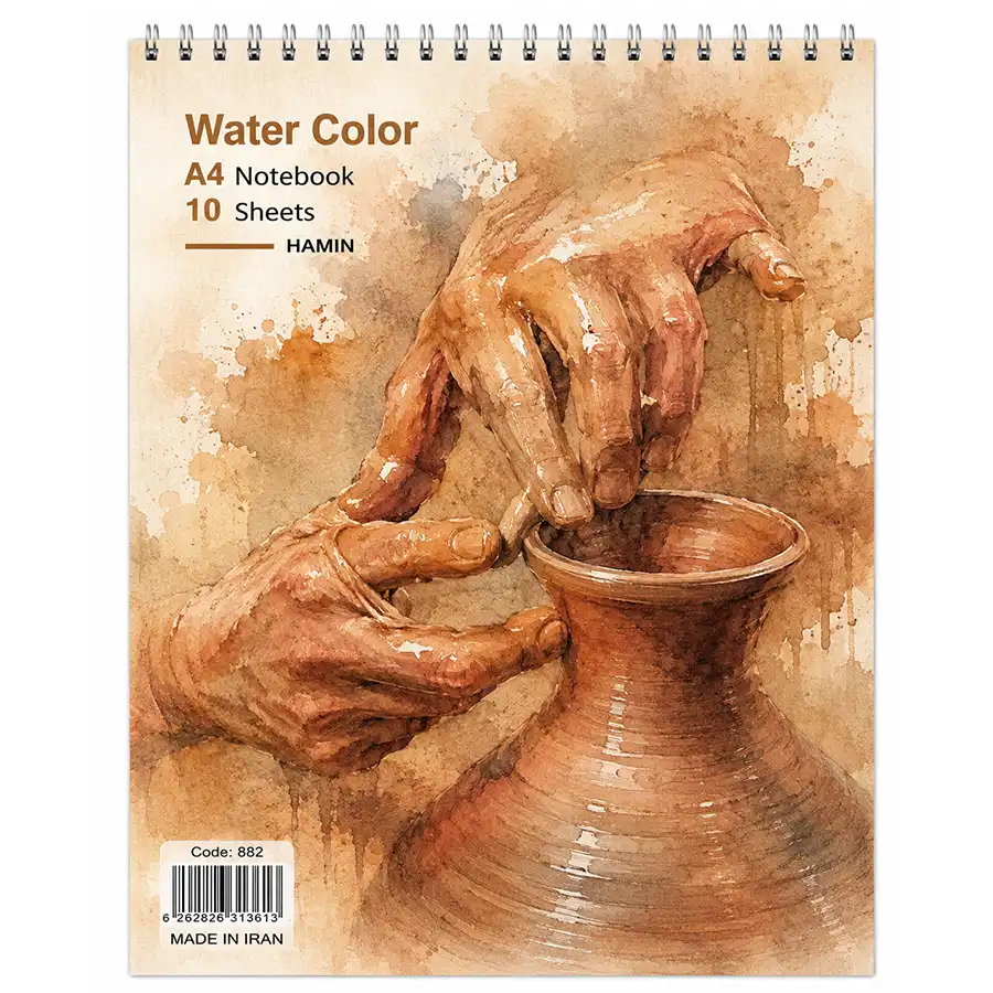 A4 watercolor drawing notebook for pottery design