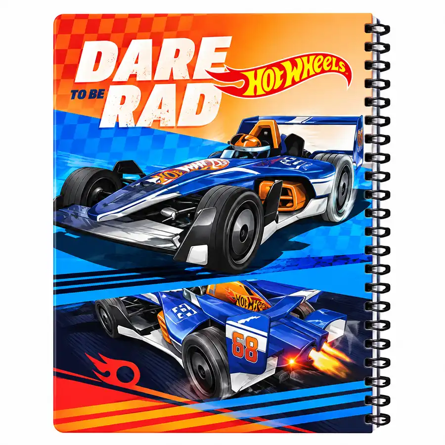 Longo 100-sheet exercise book, Hot Wheels series, design 3